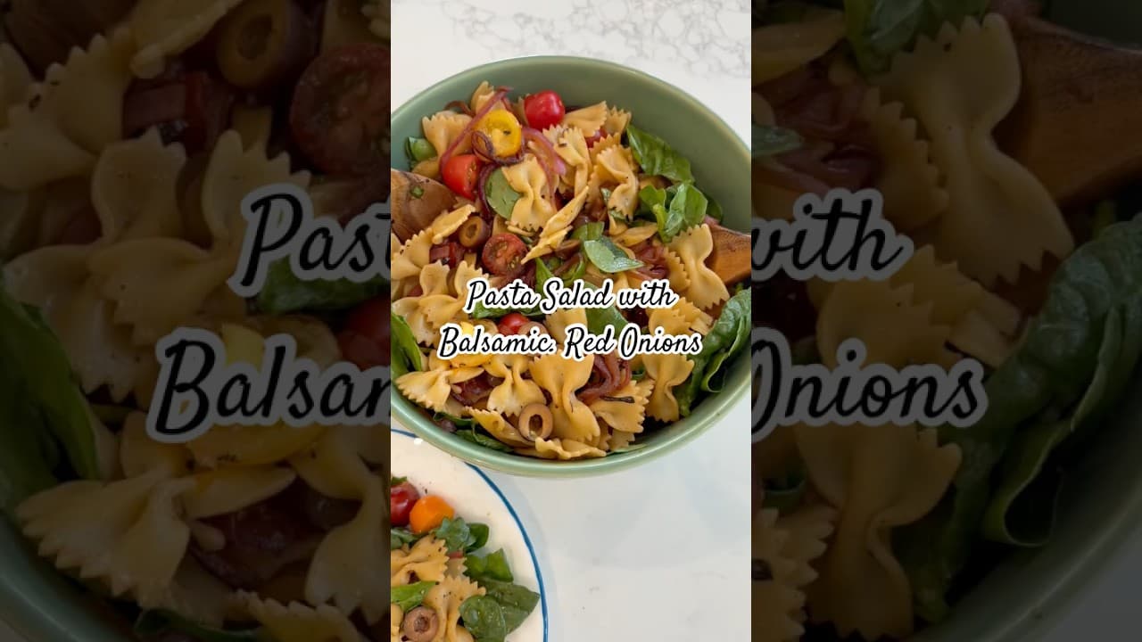 Pasta Salad with Balsamic Red Onions